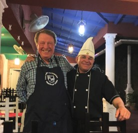 Bob with David, owner-chef of Paladar Davimart - Trinidad - 3-15-2017